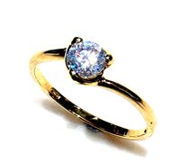 Ringe Dame Solitario in Gelbgold Cubic Zirconia SOLITARIO ZIRC PI $/Z 2.00 G